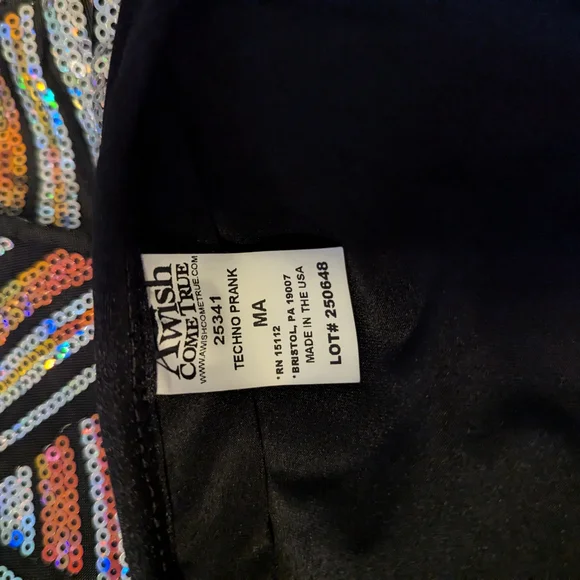 A Wish Come True - Techno Prank - Sparkling Black and Silver Kids Dance Costume - Picture 3 of 3